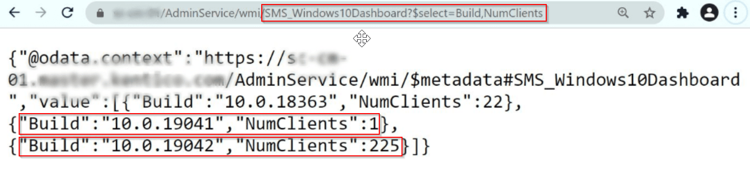 Getting information from SCCM Administration Service API