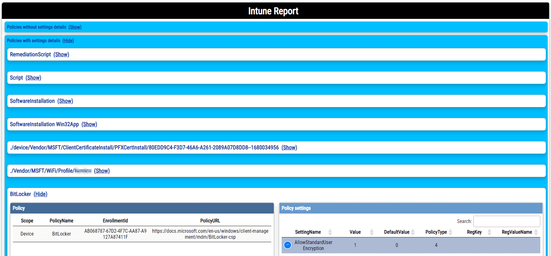 Get a better Intune policy report part 3. (FINAL)