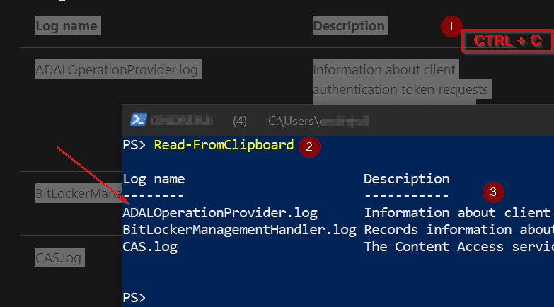 Converting clipboard text content to PowerShell Object