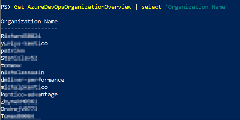 How to get all Azure DevOps organizations in your AzureAD directory using PowerShell