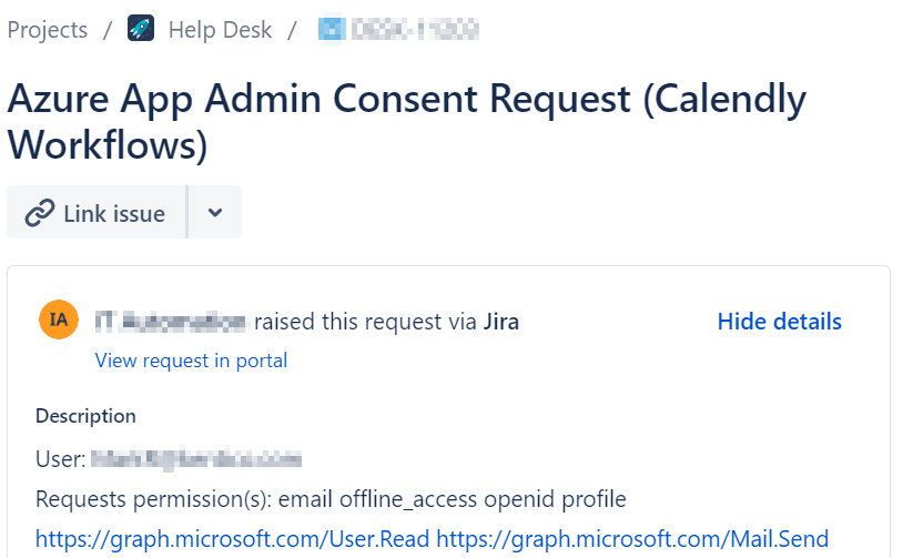 Automatic Jira ticket creation for Azure application admin consent requests
