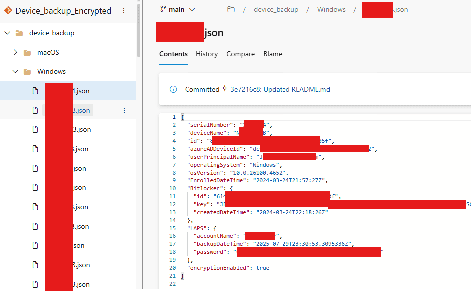 Exporting BitLocker, LAPS, and FileVault Keys from Intune using Azure DevOps pipeline